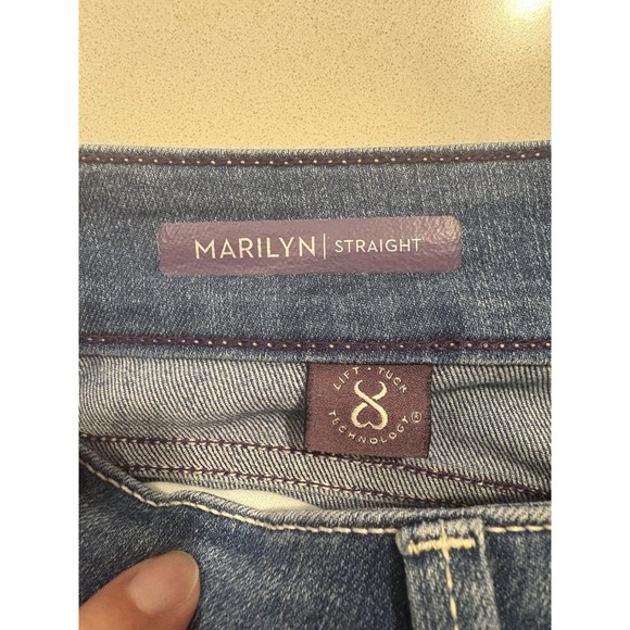 NYDJ Womens Denim Jeans Size 8P Marilyn Straight - Picture 5 of 5